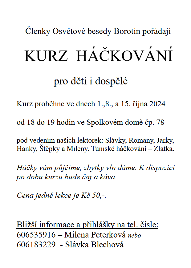 Kurz háčkování